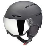 Casque de ski homme head knight pro black + sparelens 16 - 17 - gris - visi�re int�gr�e - poids 490g