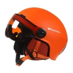 Casque de ski mixte - leoclotho - modle m - orange - hiver - lunettes anti - bue - garder au chaud