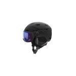 Casque de ski / snow smith survey eu matte black et visiere photochromic rose flash homme