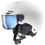 Casque de ski / snow uvex rocket jr visor white - black m - garçon Casque de ski / snow uvex rocket jr visor white - black m - garçon