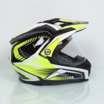 Casque torx dundee v yellow taille xs 53 - 54 jaune noir quad pour moto trail enduro
