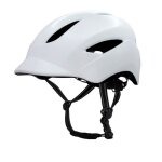 Casque de v�lo crazy safety urbain blanc mat(l) avec lumi�re usb rechargeable - certifi� en1078