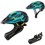 Casque de vlo pour enfants poids lger intgral avec mentonnire dtachable visire dtachable de descente ...
