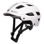 Casque de v�lo loisir cairn clarke - mat white - 55 / 58 cm - abs - lampe led int�gr�e et d�tachable
