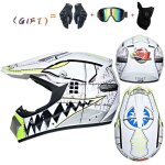 Casque de vtt intgral azwix - blanc - casque de motocross / casque de vtt - adulte