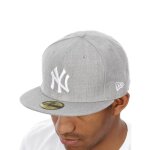 Casquette ajust�e � 5 empi�cements new era mlb basic new york yankees heather gr