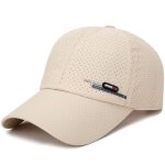 Casquette de baseball respirant de soleil de sport exterieur r�glables pour homme - femme - beige