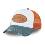 Casquette baseball trucker - von dutch - hun - orange - effet visire vieillie - taille unique rglable ...