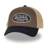 Casquette baseball - von dutch - patch en bouclette terry - rigide - visi�re arrondie - marron