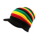 Casquette bonnet rasta rouge jaune vert rift