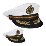 Casquette de capitaine lot de 2 femmes & hommes taille unique chapeau de carnaval couvre - chef officier ...