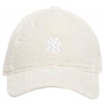 Casquette femme - new era - moumoute - broderie yankees - blanc / noir Casquette femme - new era - moumoute - broderie yankees - blanc / noir