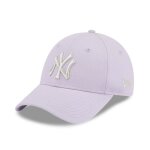 Casquette mlb new york yankees new era metallic logo 9forty pour femme - blanc / violet / noir