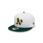 Casquette new era white crown patches 9fifty oakath - rf. 60298820 - blanc vert - cusson rickey henderson ...