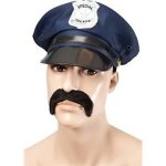 Casquette de policier - ptit clown - noir et bleu - adulte - extrieur
