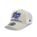 Casquette trucker new era a - frame fishing club sable - beige / blanc - couronne structure