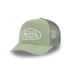 Vondutch casquette trucker lof homme - trucker - filet rigide - vert blanc - visi�re arrondie