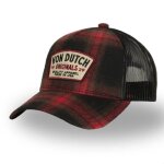 Casquette trucker - von dutch - red - couleur rouge / noir - visire arrondie - filet rigide