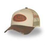 Casquette trucker - von dutch - used - filet rigide - visire arrondie - kaki