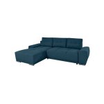 Cassandra - canapé dangle convertible avec coffre en tissu - bleu foncé - angle gauche Cassandra - canapé dangle convertible avec coffre en tissu - bleu foncé - angle gauche