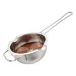 Casserole  bain marie - le site de la piece - gefu - inox - 30x137x6cm - 10cm - avec 2 becs verseurs ...