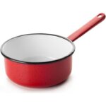Casserole - ibili - �maill�e rouge - 16 cm - 140 l - tous feux