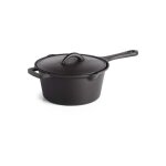 Casserole en fonte  18 cm avec couvercle et cts verseurs - napoleon