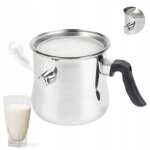 Casserole � lait inox 15 l avec sifflet et double paroi ? compatible induction
