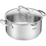 Casserole - tefal - duetto + g7194455 - ronde - inox - 24 cm - compatible tous feux