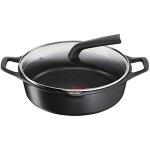 Casserole - tefal - e2497244 - noir -  28 cm - casserole avec couvercle