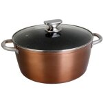 Casserole - wecook - cuivre 50270 - 28cm - antiadhésif sans pfoa - couvercle en verre trempé Casserole - wecook - cuivre 50270 - 28cm - antiadhésif sans pfoa - couvercle en verre trempé