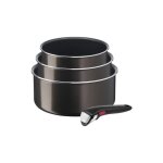 Tefal ingenio easy plus lot 3 casseroles 16 / 18 / 20 cm (15 / 21 / 3 l) + poigne amovible empilable ...