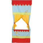 Castelet de marionnettes � suspendre - roba - d�cor cirque rouge jaune