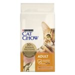Cat chow adult avec naturiumtm - riche en saumon - 10 kg - croquettes pour chat adulte