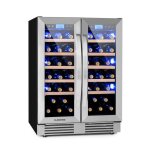 Cave  vin encastrable klarstein 126l double zone 42 bouteilles argent