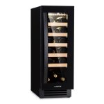 Cave  vin encastrable - klarstein - vinovilla 20 - 50 l - 20 bouteilles - porte vitre acier inoxydable ...