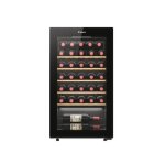 Cave � vins - haier - cwc034 - noir - eclairage int�rieur - pose libre - porte vitr�e