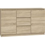 Cazar - commode moderne 2 portes + 3 tiroirs chambre / salon / bureau - dimensions : 75x120x30 - design ...