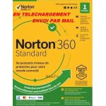 Abonnement norton 360 standard 2024 - 1 appareil - 10 go cloud - esd - 1 an - pc mac android