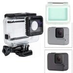 cbox caisson gopro hero 567 black tanche  40 - 60 mtres avec 2 portes arrires changeables en ecran ...