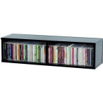 Casier de rangement pour cd - cd box 90 - noir - bois - panneaux de particules - classique - intemporel ...