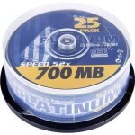 Cd - r 80 vierge 700 mo platinum 102565 25 pc(s) tour