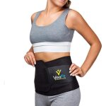 Ceinture abdominale de sudation veofit - grande taille - homme & femme - noir