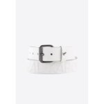 Ceinture blanche en cuir kaporal - hetal - homme - largeur 38 cm - teinte mate