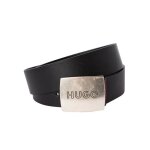 Ceinture en cuir gro - hugo - homme - noir