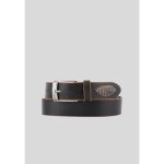 Ceinture en cuir - kaporal - jerom - noir - effet us� - taille 85 � 110 cm