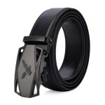 Ceinture - cuir de vache - homme - rglable  cliquet - boucle automatique - 3. 5cm x 125cm