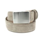 Ceinture en daim tony & paul alaska boucle easy clip gris taupe m 90 - 105 homme