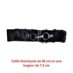 Ceinture lgante en pvc noir pour femme