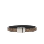 Bracelet guess homme logo 4g marron cuir